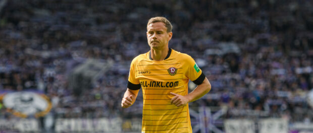 Dresdens Chris Löwe (Loewe); FC Erzgebirge Aue - SG Dynamo Dresden; Fußball; 2. Liga; Saison 2019/2020; 08. Spieltag; Er