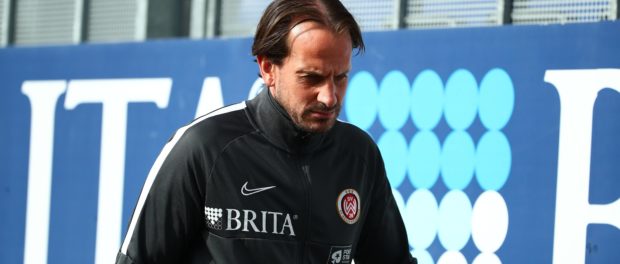 Trainer Ruediger Rehm (Wiesbaden) SV Wehen Wiesbaden vs 1. FC Nuernberg, Fussball, 2. Liga, 16.06.2020 DFL REGULATIONS P