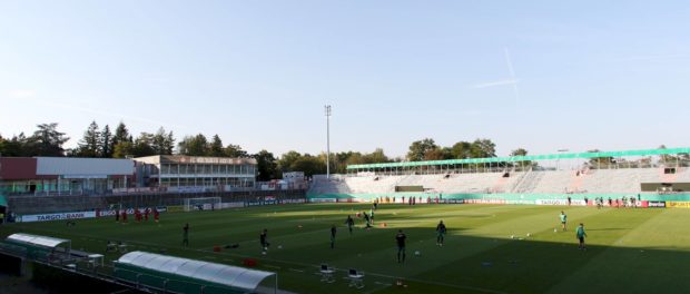 DFB-Pokal; FC Wuerzburger Kickers - Hannover 96; 14.09.2020 Blick in die FLYERALARM-Arena am Dallenberg& xA;& xA;(DFL/DF