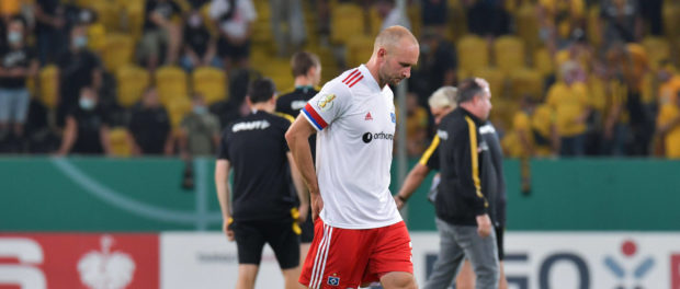 14.09.2020, xblx, Fussball DFB Pokal 1.Runde, Dynamo Dresden - Hamburger SV emspor, v.l. Toni Leistner (Hamburger SV) au