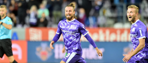 Fußball - 2. Bundesliga - 02. Spieltag VfL Osnabrück - Hannover 96 am 25.09.2020 an der Bremer Brücke in Osnabrück Jubel