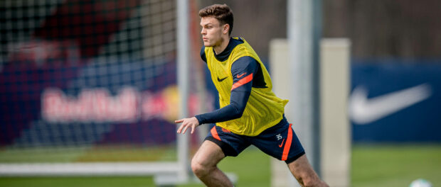 Leipzigs Fabrice Hartmann / Training RB Leipzig am 19. April 2021 / Red Bull Akademie, Leipzig. Training RB Leipzig ***