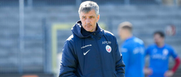 Jens Härtel (Trainer, Cheftrainer, FC Hansa), Einzelbild, Einzelfoto, Aktion, Action, 19.03.2022, Sandhausen (Deutschlan