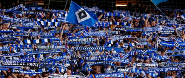 HSV Fans Zuschauer Stadion Innenraum Raute Deutschland , Hamburg , Volksparkstadion , 2. Fussball Bundesliga , Hamburger