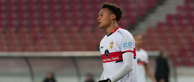 Roberto Massimo (VfB Stuttgart 30) frust nach vergebener Torchance, VfB Stuttgart vs RB Leipzig, Fussball, Herren, 1. Bu