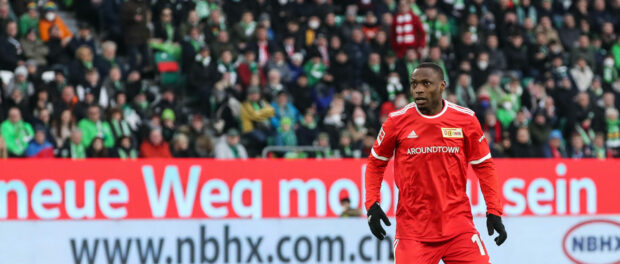 Anthony Ujah (1. FC Union Berlin,11) - 1 Fussball Bundesliga Saison 2021-2022 Punktspiel VfL Wolfsburg vs. 1. FC Union B