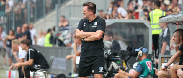 14.08.2022, xgox, Fussball 2.Bundesliga, FC St. Pauli - 1.FC Magdeburg emspor, v.l. Christian Titz (Magdeburg, Trainer)