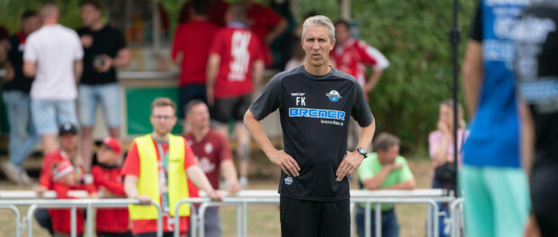 Frank Kaspari (Co-Trainer SC Paderborn 07) GER, FC Einheit Wernigerode gegen SC Paderborn 07, Fussball, DFB-Pokal, 1. H