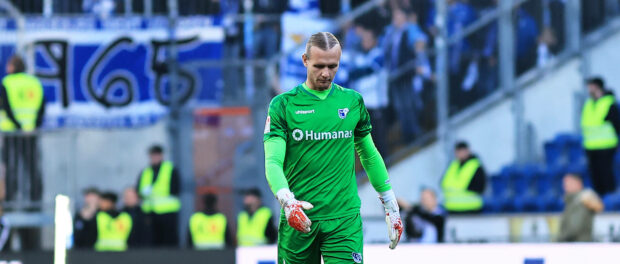 Dominik Reimann (1. FC Magdeburg, 1) ist enttäuscht, unzufrieden, niedergeschlagen GER, DSC Arminia Bielefeld vs. 1. FC